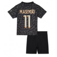 Billiga Paris Saint-Germain Marco Asensio #11 Barnkläder Tredje fotbollskläder till baby 2023-24 Kortärmad (+ Korta byxor)